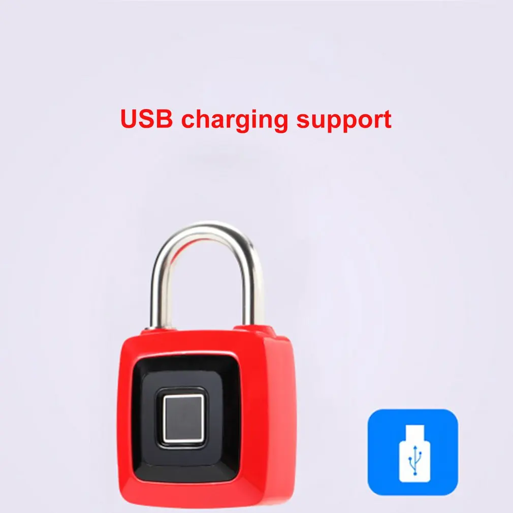 BT умный замок отпечатков пальцев без ключа USB Перезаряжаемый Быстрый