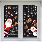 Рождественские наклейки на стены, Праздничные наклейки на стены, новый год 2021, рождественские украшения для домашнего декора, настенные панно с Санта-Клаусом