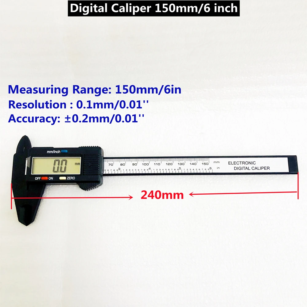 Цифровой штангенциркуль 6-дюймовый Электронный с нониусом цифровой штатив 150 мм 0