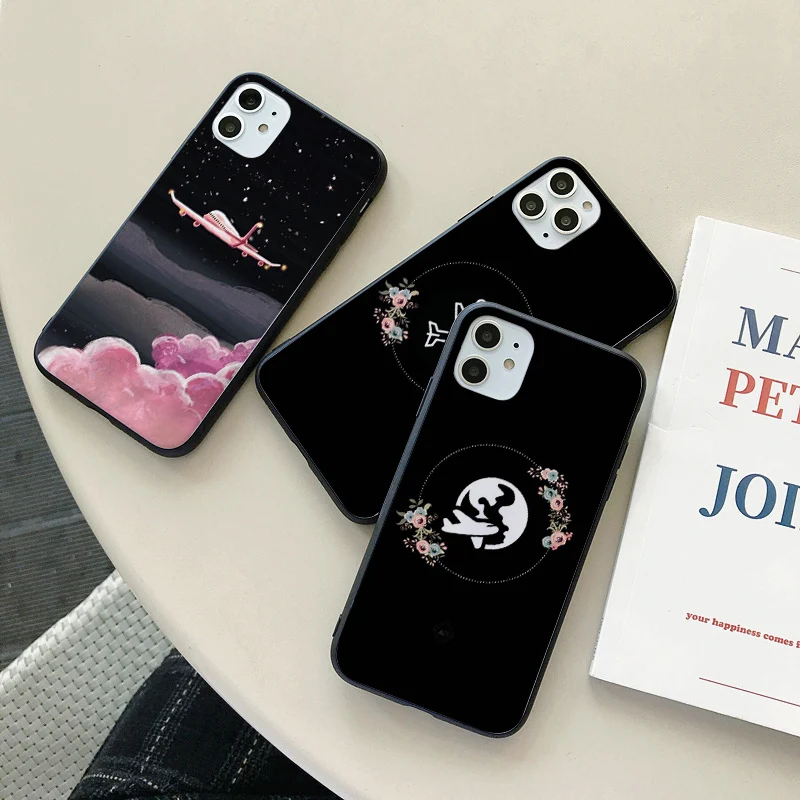 

Cartoon Air Plane For iphone 8 5 XR 6 7 11 Frosted Back Cover iphone 6S 6plus XSmax 8p 7plus 7p 8plus 5S XSmax XS 11pro max case