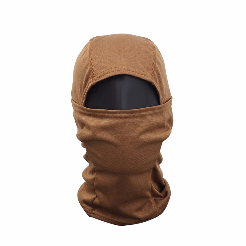 Military Tactical Hunting Camouflage Balaclava Face Mask Airsoft Paintball Gear Motorcycle Ski Cycling Protect Full Face Mask - Цвет: Brown