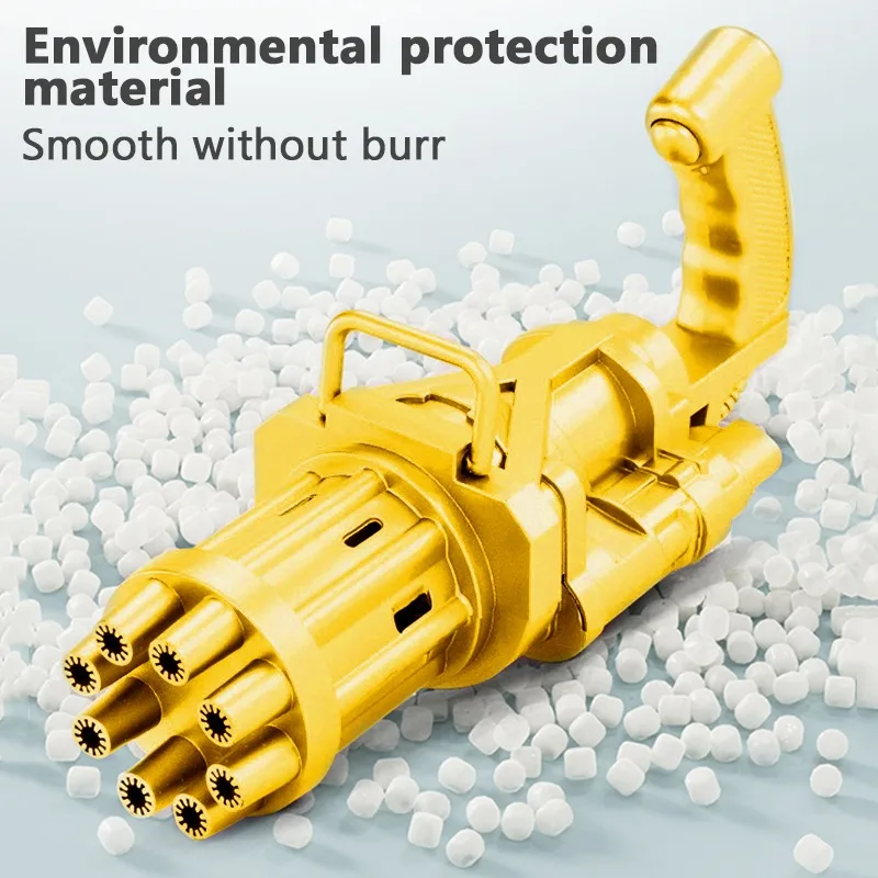 

Summer Soap Water Bubble Machine Kids Automatic Bubble Toys Gatling Bubble Machine For Children Gift Toys Party Wedding Supplies