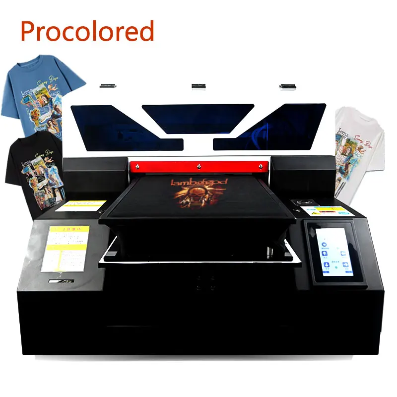 

Procolored New Textile DTG Printers A4 Print Size for T Shirt Clothes Jeans Tshirt Printing Machine Garment A4 Flatbed Printer