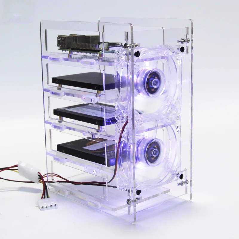 5-слойный Чехол-книжка для Raspberry pi 3B + 4B охлаждающий мобильный жесткий диск
