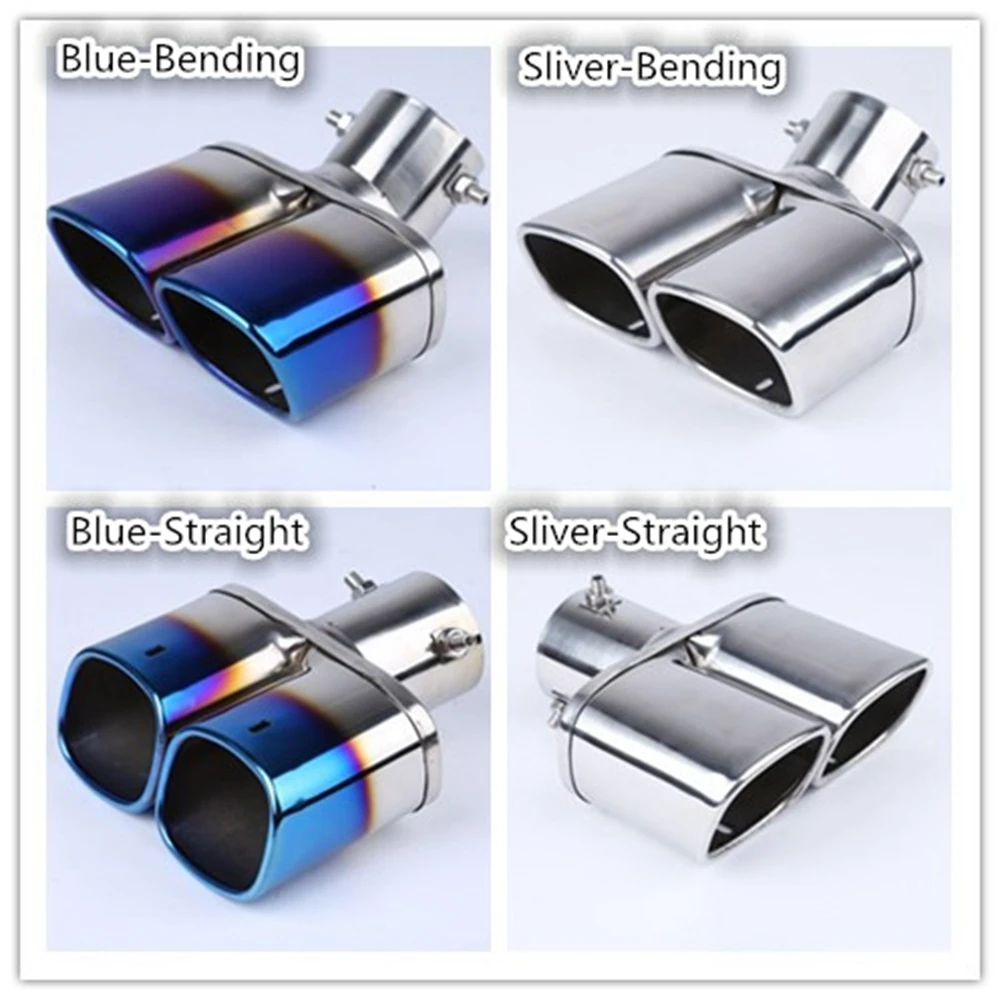 

Универсальные выхлопные системы, Трубная насадка для глушителя, хвостовой конец трубы из нержавеющей стали, квадратный конец, одно изменен...