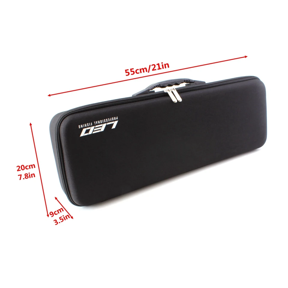 

NEW Portable Fishing Rod bag Double Zipper Shockproof Storage Box Travel Fishing Tackle reel bag 55cm*20cm*9cm