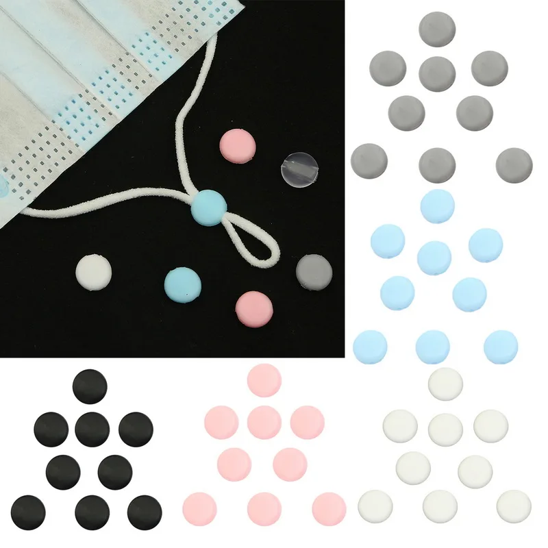 50 шт. новые сплющенные силиконовые Замки застежка для шнура противоскользящая