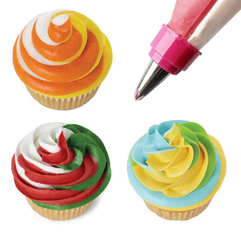 1pc Useful Icing Piping Bag Nozzle Converter 3 Hole Color Cream Coupler Cake Decor Tool Kitchen Tools Cookice | Дом и сад