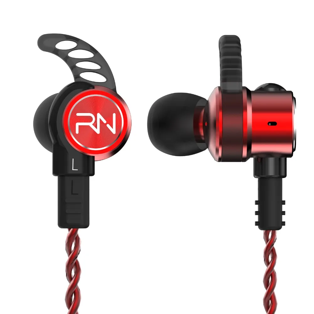 Hybrid In Ear наушники Revonext RX6 1DD + 1BA HIFI Bass DJ для бега спортивные гарнитура вкладыши QT2 QT3