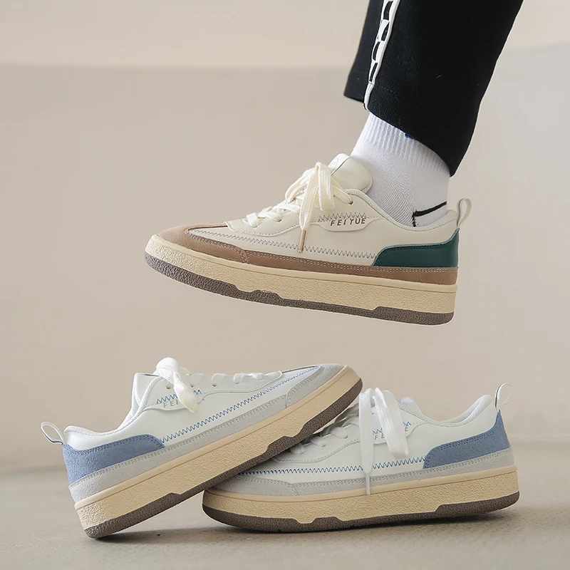 Forrest Couple Shoes Classic Sneakers Shoes Y40 Retro Low-top Lace -up Casual 's 2021 Spring New Leather Flats Round Toe