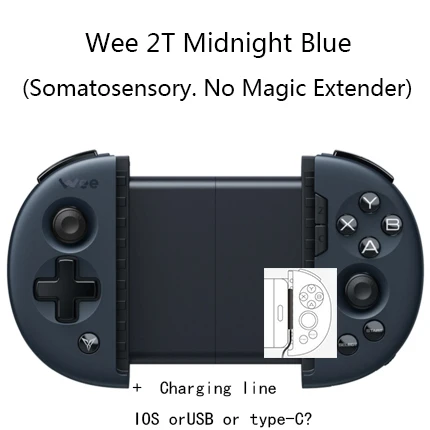 Magic blue Pack Flydigi wee 2T pubg мобильный игровой контроллер Поддержка тела ощущение клавиатура и мышь конвертер геймпад для ios/android - Цвет: Magic blue Pack
