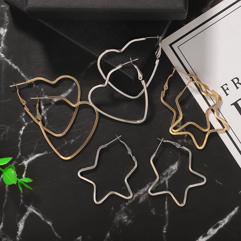 Большие серьги кольца BA для мужчин и женщин простые богемные сережки