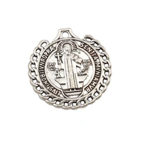 15pcs st benedict de nursia badge medal charm pendants for jewelry making findings 25 5x26 2mm