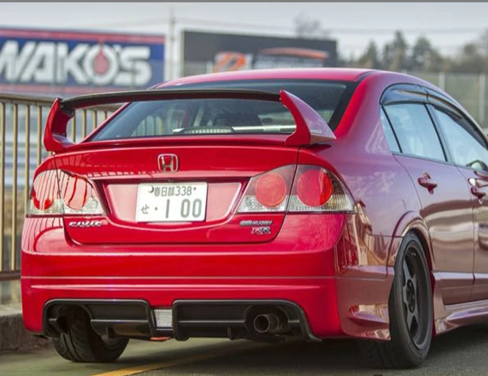 Спойлер заднего крыла автомобиля из АБС пластика для Civic 2006 2011 Honda FD2|Спойлеры и