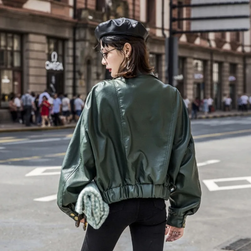 LANMREM кожаная куртка женская весна и новая свободная Корейская версия Pu летучая