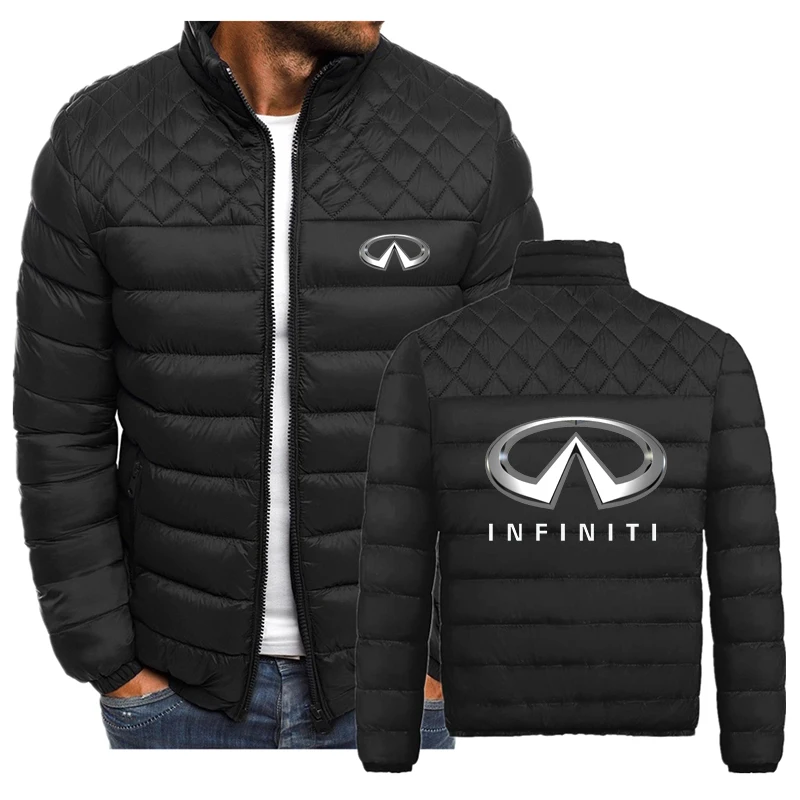 

Outono e inverno infiniti masculino algodão acolchoado jaqueta simples e elegante ling grid algodão acolchoado jaqueta masculina