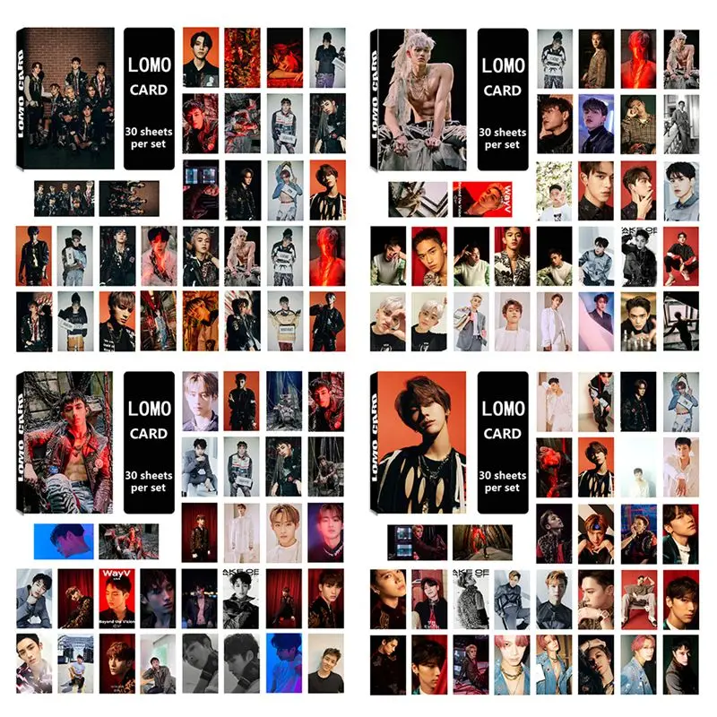 

30PCS/Set KPOP NCT WayV New Album Self Made Paper Lomo Card LUCAS TEN WINWIN Photo Card Photocards For Fans