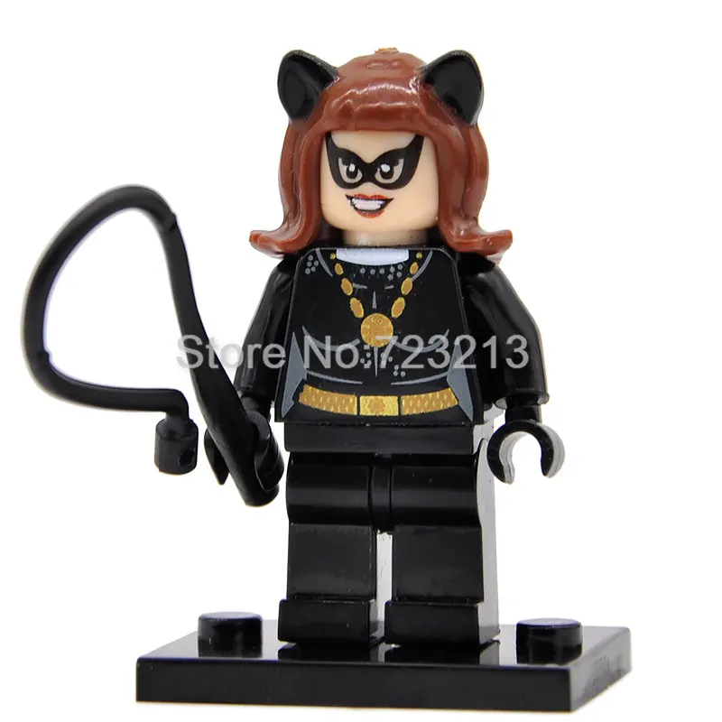 Catwoman Одиночная фигурка супергероя, айсман X-men, проф. Х. Китти, прайд, белая королева, тигр, Архангел, Psylocke, строительные блоки, кирпичи, игрушки - Цвет: Catwoman
