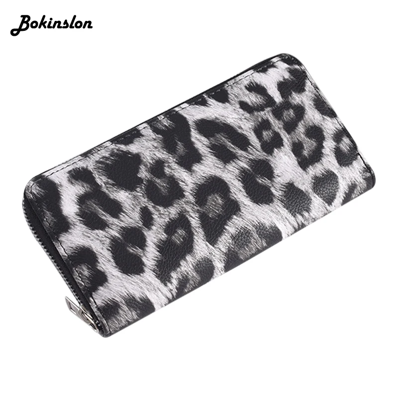 Bokinslon длинный яркий кожаный кошелек на молнии модный Женский Повседневный клатч