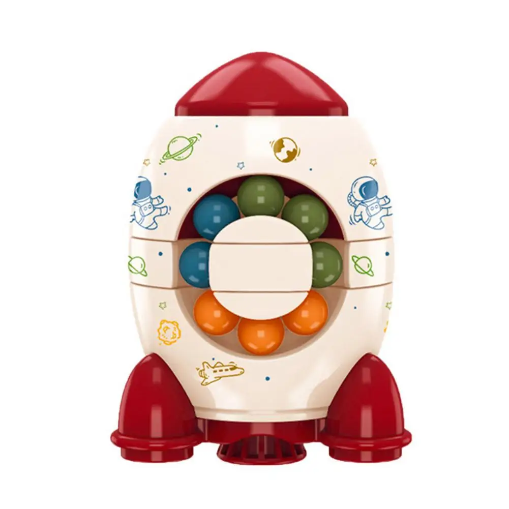 

Double-sided Magic Bean Cube Rocket Shape Bean Toy Fingertip Decompression Toy Coordination Educational Toy For Kids And Adult