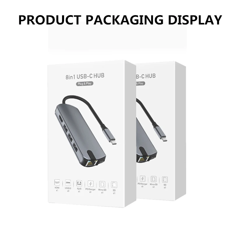 USB разветвитель Концентратор USB type C с HDMI RJ45 PD зарядка SD кард-ридер USB C концентратор Type C Plitter для Macbook Pro Аксессуары для ноутбуков мультихаб ноутбук аксессуары Multi HUB комплектующие для пк