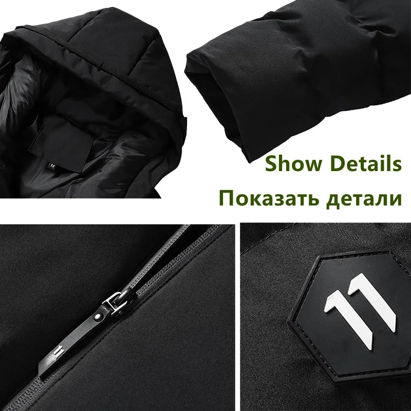 Men Coats 2021 Winter Casual Thick Warm Waterproof Jackets Parkas Men Autumn New Outwear Windproof Hat Male Hooded Parkas Jacket