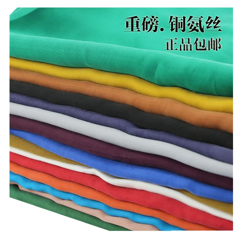 

2021 new sand washed copper ammonia wire material apparel accessories fashion fabric used for sewing dresses by the meter 24-5