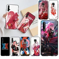 hpchcjhm darling in franxx zero two soft phone case cover for huawei p40 p30 p20 lite pro mate 30 20 pro p smart 2019 prime