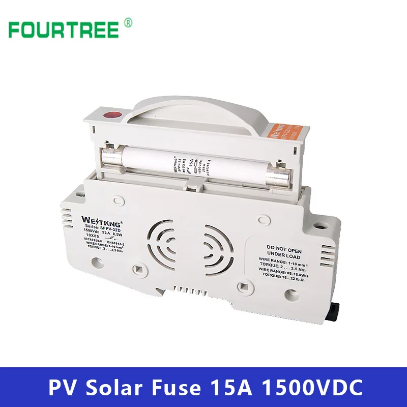 Предохранитель PV Solar 10 шт./лот предохранитель высокого давления 1500 В постоянного