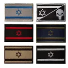 Значок на липучке с изображением Израиля, звезды Давида, иудаизма, молитвенный тотем, вышитая нашивка, амулет с изображением экрана Давида, военные наклейки