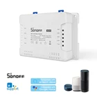Интеллектуальный выключатель света Sonoff 4CH R3 ITEAD 4 Gang переключатель Wi-Fi в 4 направлениях, Wi-Fi, Беспроводной умный коммутатор совместим с Alexa Google Home Smart Home