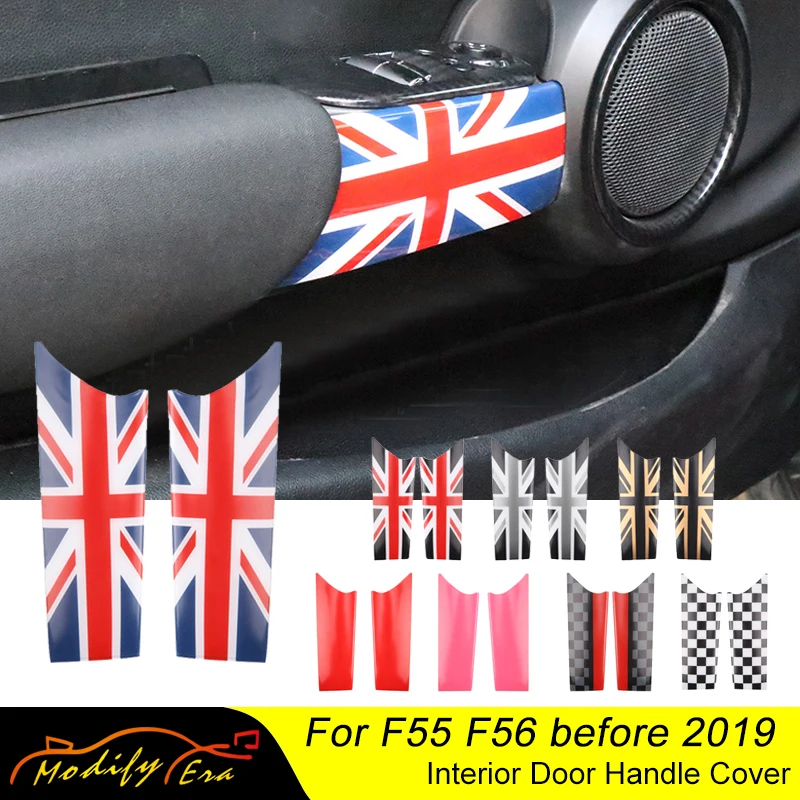 

Автомобильная внутренняя дверная ручка ABS корпус крышка чехол наклейки для MINI Cooper F55 F56 before 2019 автомобильное Украшение Аксессуары для стайли...
