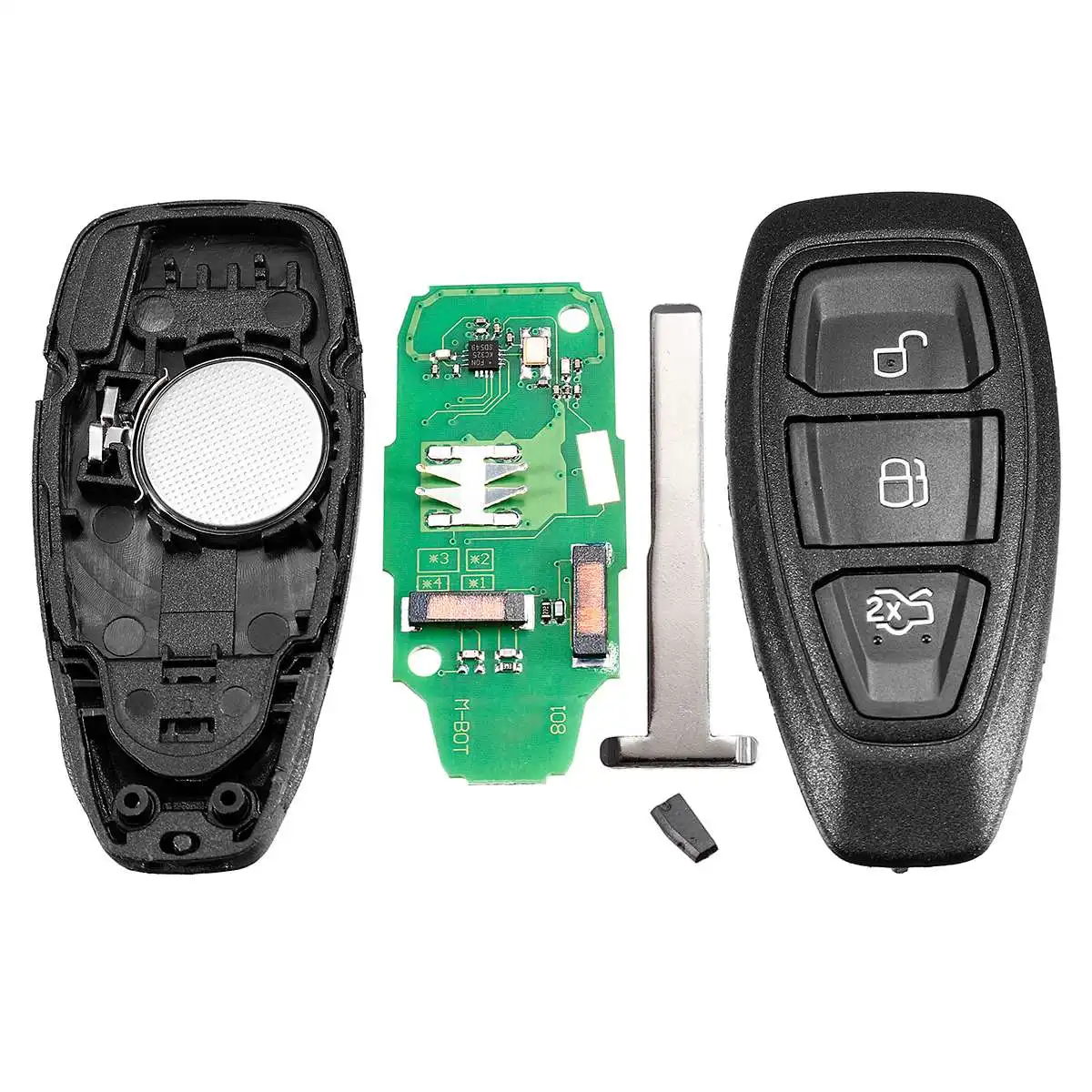 Умный пульт дистанционного управления с тремя кнопками 433 МГц для Ford B-Max C-Max Focus