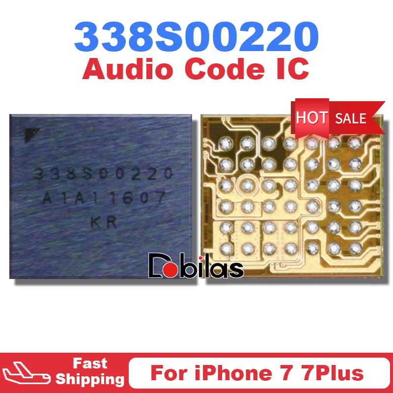 

5Pcs 338S00220 For iPhone 7 7Plus Audio IC Audio Code IC U3402 U3502 BGA Sound Ringing Codec Chip Integrated Circuits Chipset