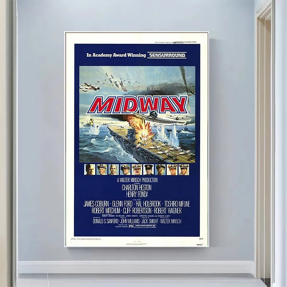 CP1173 Midway классический горячий фильм печать шелковая ткань плакат внутренняя