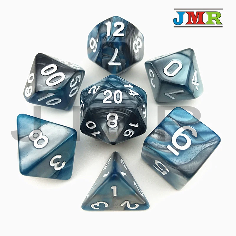 Синий с серым цветом белым номером двойной цветовой эффект для игра DND различные