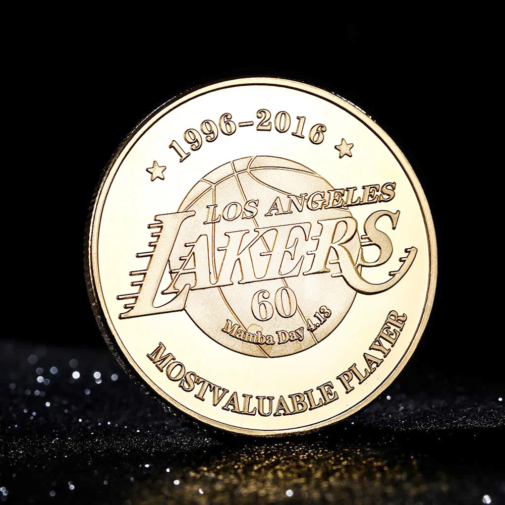 Коби позолоченная памятная монета коллекция медалей в подарок фанатам