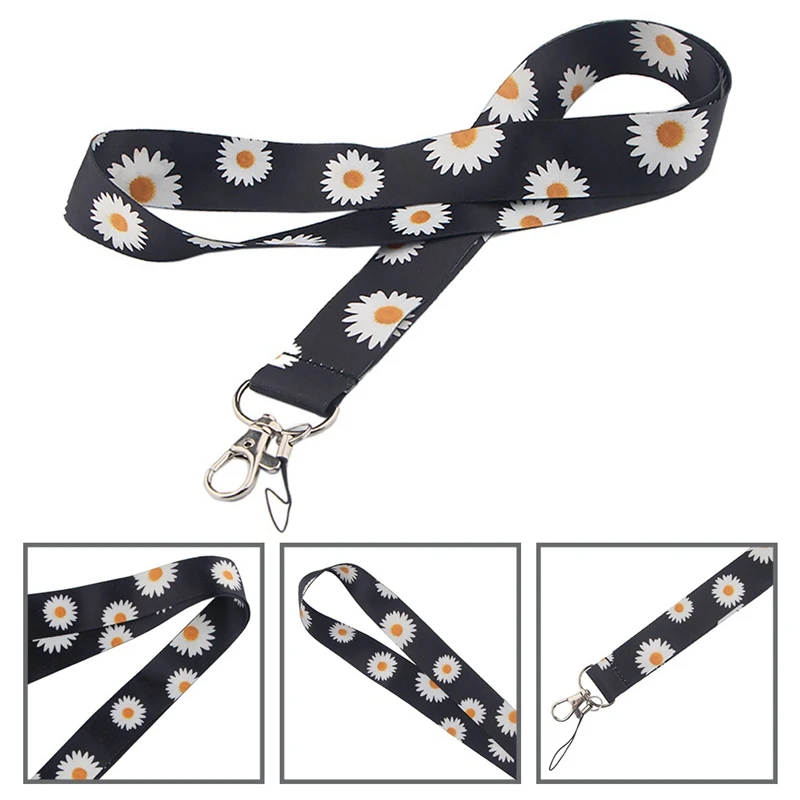 

Lanyard Neck Strap Hang Rope Daisy Flower Lanyards For Keys For Friends Phone Student Badge Holders Keychains