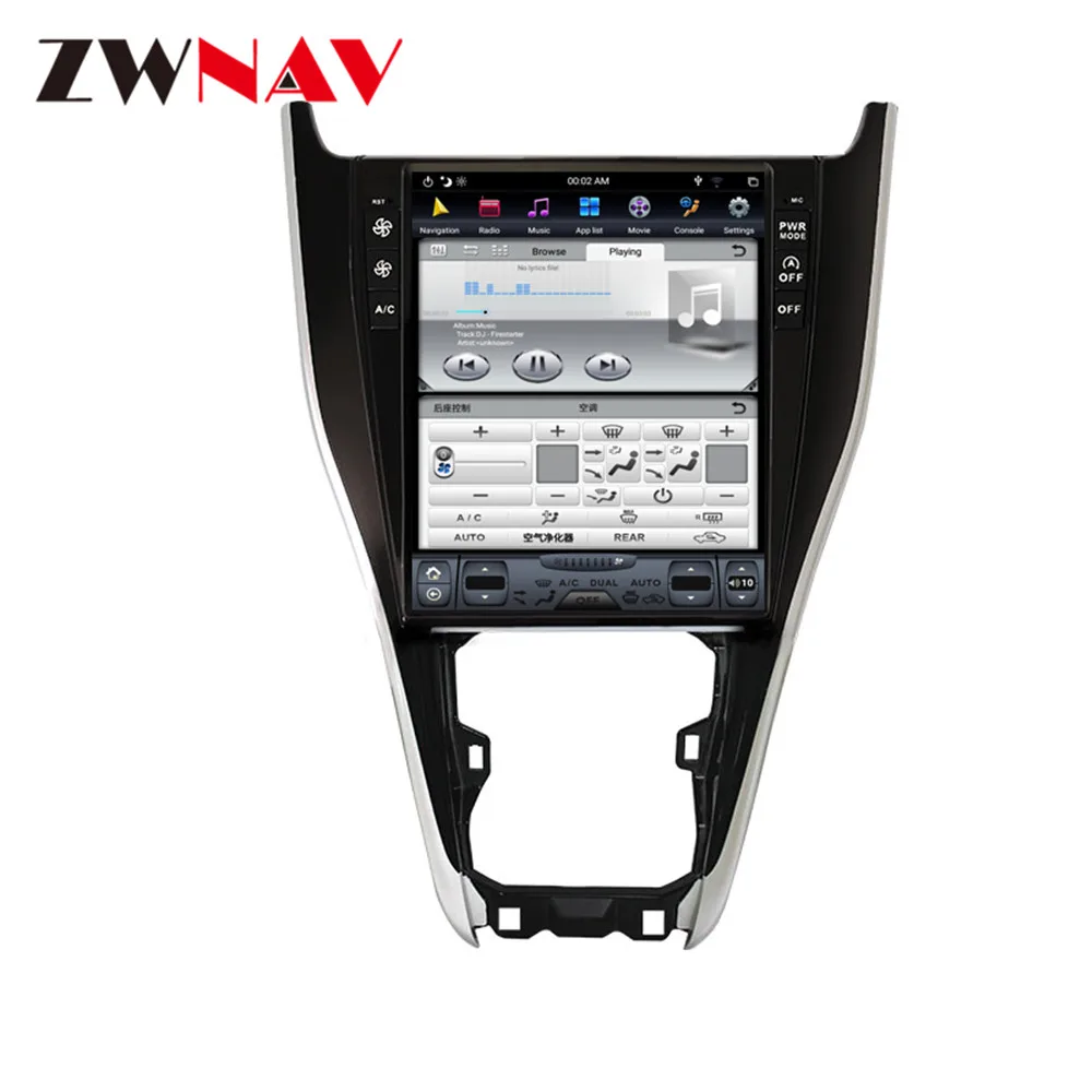 DSP ips вертикальный экран 12,1 ''Tesla стиль Android 9,0 автомобильный dvd плеер с gps-навигатором для toyota harrier 2013+ стерео Мультимедиа Радио