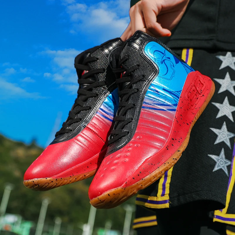 

Men Basketball Sneakers Fashion Non-slip High Top Shoes Women Sports Lace Up Athletic Shoes Mens Gym Shoes Comfort Breathable