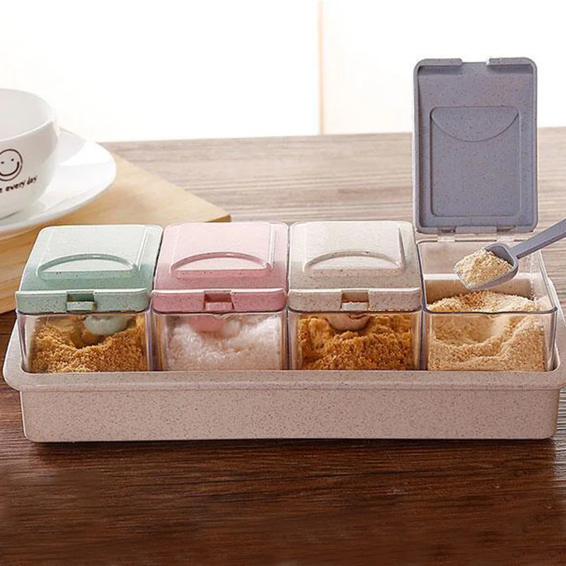 Набор бутылок для приправ и соломы 1 шт. емкость соли контейнер кухонные