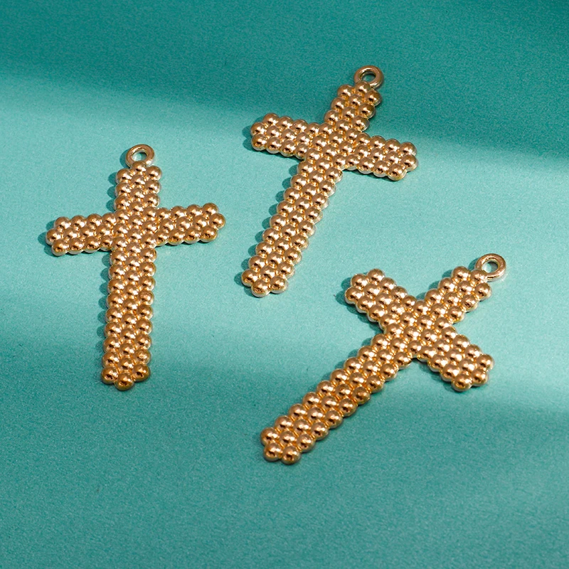 

5pcs Charms Cross 22*52mm Gold Color Bracelets Necklace Pendant for DIY Handmade Jewelry Making Accessories