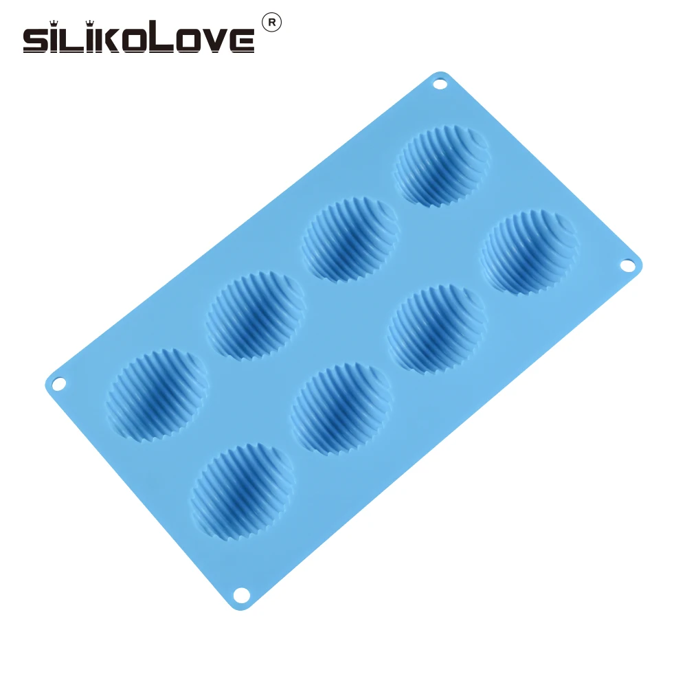 Силиконовая форма для торта SILIKOLOVE 8 ячеек 3D Резьбовая украшения шоколада своими