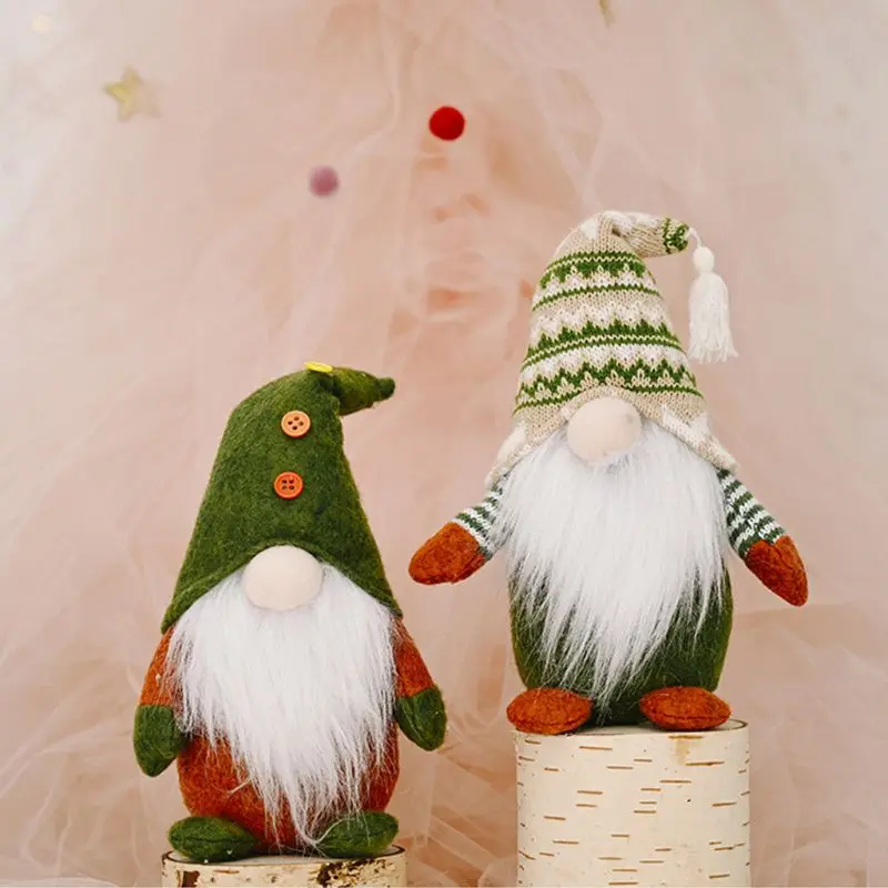Handmade Christmas Elf Decoration Standing Swedish Gnome Tomte Toy Doll Ornaments Thanks Giving Day Gifts girlfriend and boy | Дом и сад