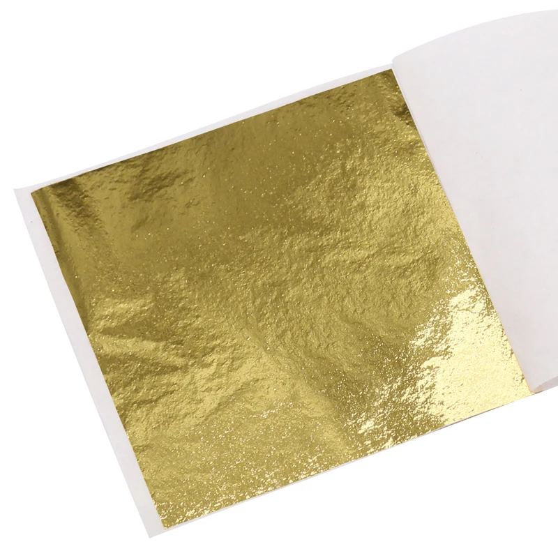 Имитация листового золота лист позолота фольга бумага 100 шт. 8х8 5 см для