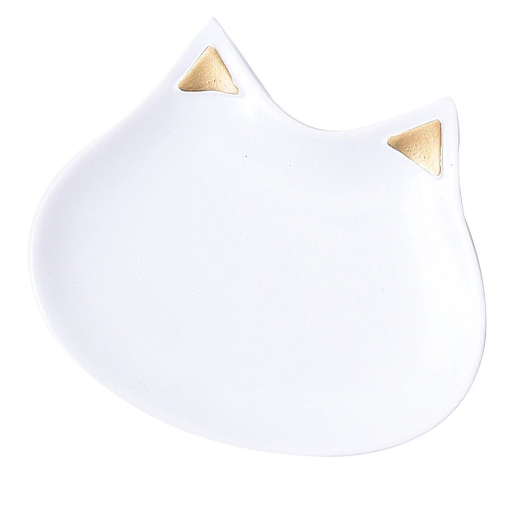 

Blesiya Cat Ear Dish Trays Ring Earring Necklace Bracelet Organizer Plate