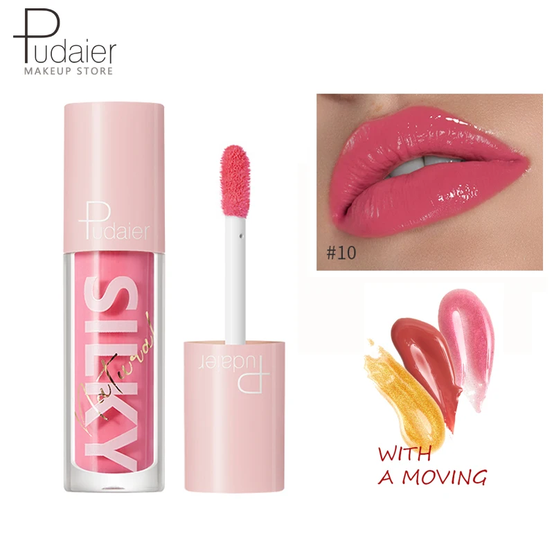 

Pudaier 16 Colors Hydrating Lipstick For Lips Makeup Waterproof Lipsticks Satin Glitter Lip Glaze Professional Lip Gloss
