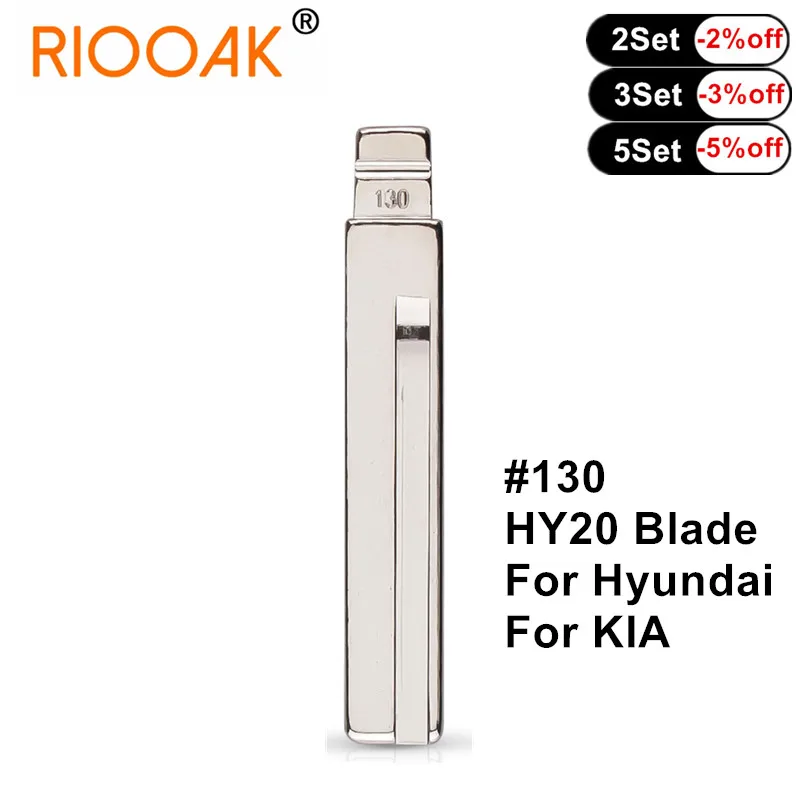 

10pcs Remote Key Blade #130 HY20 Metal Blank Uncut Flip KD VVDI Remote Key Blade for Hyundai VERNA Kia SSANG YONG Chairman W