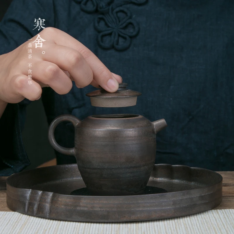 Китайский чайник кунг-фу грубая керамика глазурь домашний чай для церемонии