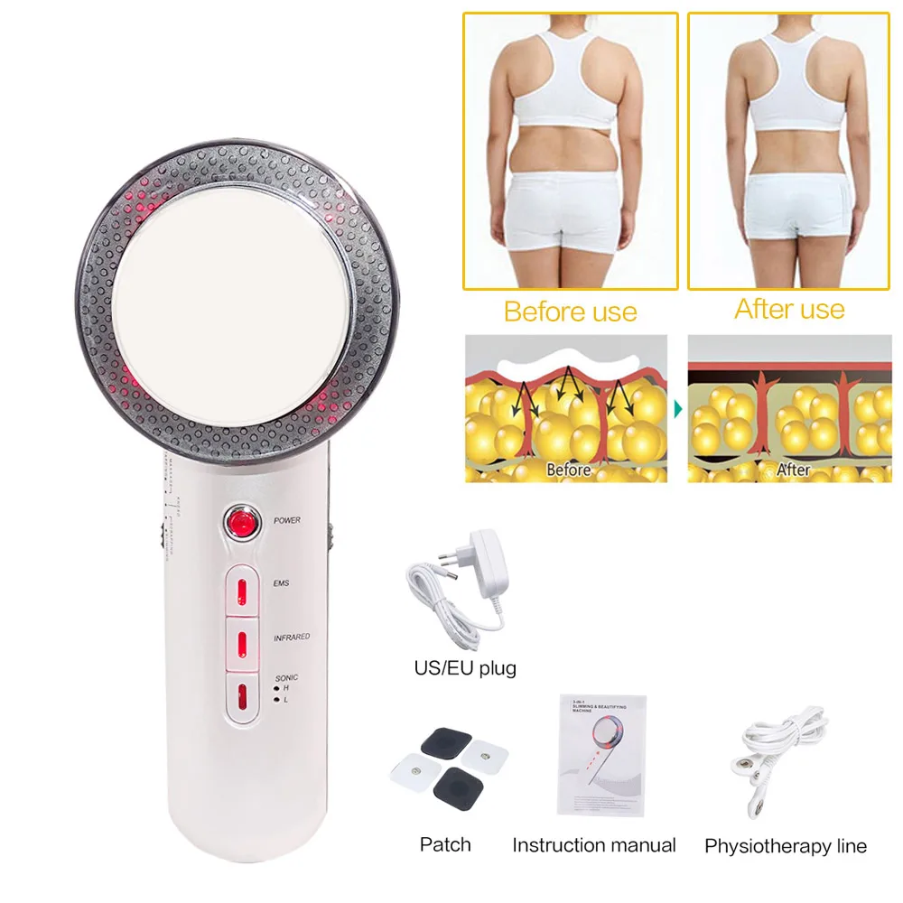 

Infrared Ultrasonic Wave Therapy Ultrasound Cavitation EMS Body Slimming Massager Weight Loss Anti Cellulite Fat Burner Galvanic